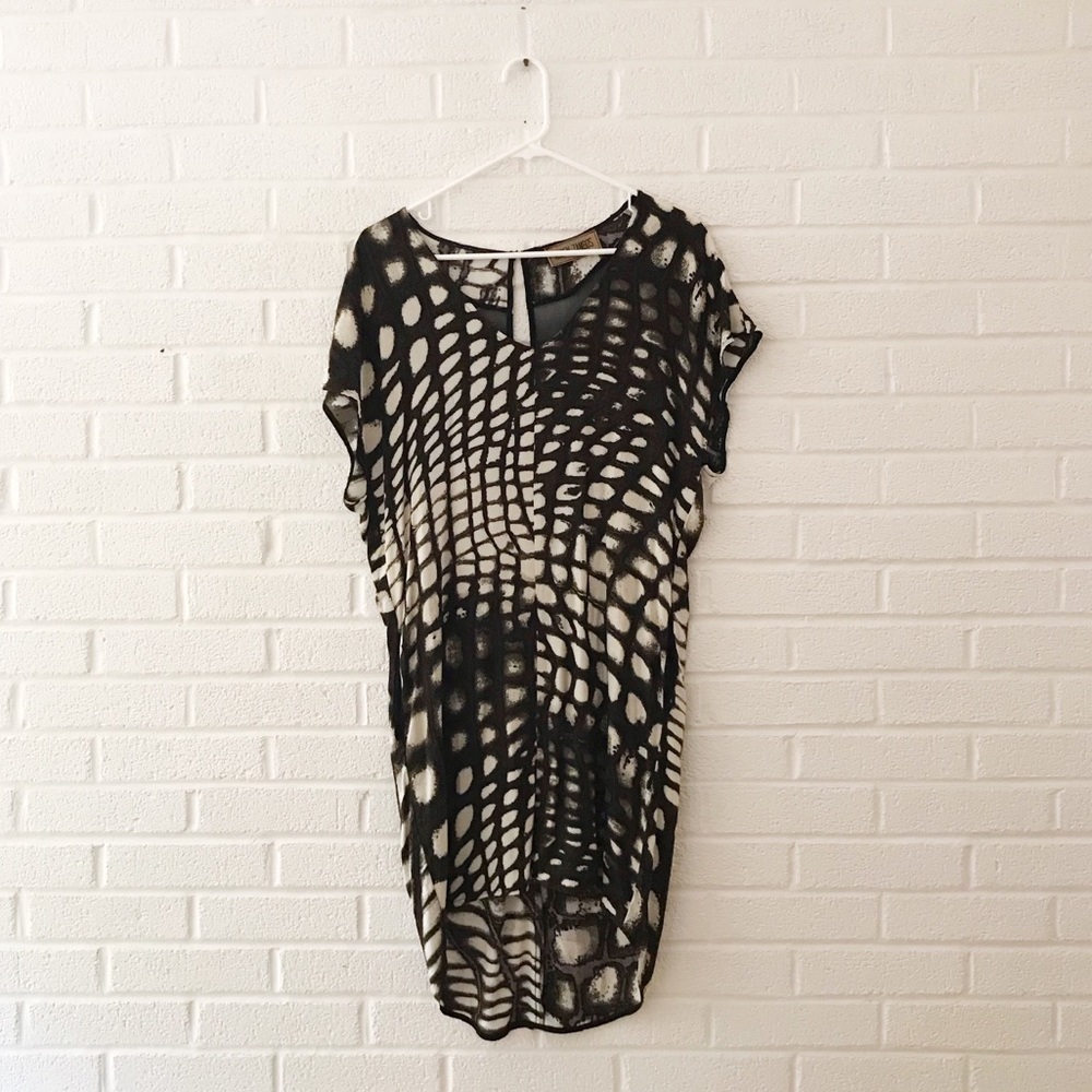 Karen Zambos Cocoon Dress Mesh Tie Dye XS